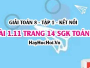 Bài 1.11 SGK Toán 8 tập 1 Kết nối tri thức